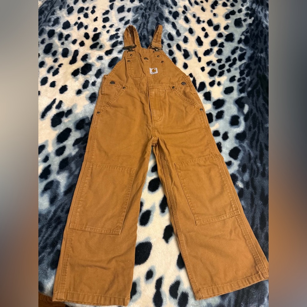 Carhartt Kids Tan/Brown Duck Overalls